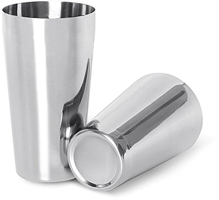 LANZON Shaker à Cocktails Boston, Deux Shakers en inox, 500ml(18oz) & 750ml(26oz) Kit pour faire des cocktails, shaker 2 pieces pour barmen professionnels et à domicile les amateurs de cocktails