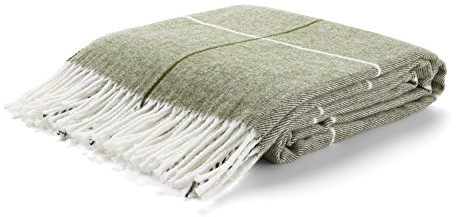 Arus Acryl-Überwurfdecke Highlands Collection, Queen-Size-Schottenkaro-Design, grüne Streifen, 152,4 x 203,2 cm