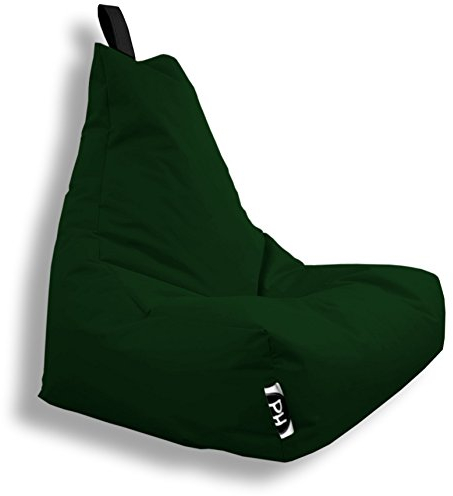 PATCH HOME Patchhome Lounge Sessel XXL Gamer Sessel Sitzsack Sessel Sitzkissen In & Outdoor geeignet fertig befüllt | XXL - Dunkelgrün - in 2 Größen und 25 Farben