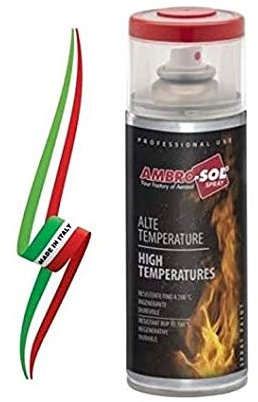 AMBRO-SOL VERNICE SMALTO SPRAY AD ALTA TEMPERATURA ROSSO FRENI 400ml MADE IN ITALY