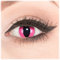Farbige Kontaktlinsen zu Fasching Karneval Halloween 1 Paar Crazy Fun rosa 'Pink Cat' mit Kombilösung (60ml) + Behälter in Topqualität von 'Glamlens' ohne Stärke