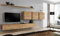 All4All Wohnwand SW 7 - Wohnzimmermöbel - Schrankwand für Wohnzimmer - Wohnzimmerschrank - Anbauwand Wohnwand Hängend - Modern - Wotan 21