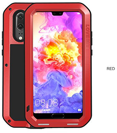 LOVE MEI Coque pour Huawei P20 en Aluminium résistant à la poussière et aux Chocs pour Huawei P20 (5.8) avec Verre trempé