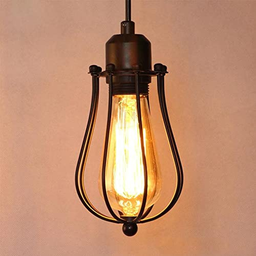 Ceiling Light Shade, Metal Light Shade, Modern Designer Pendant Lamp Shade Black lampshades for Ceiling Lights, Bedside Lamps, Bedroom, Living Room, Kitchen (Balloon Cage Black)