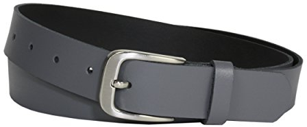 Vascavi Ledergürtel, 3 cm breit, Made in Germany, echt Leder Gürtel für Damen und Herren, kürzbar (125 cm Gesamtlänge 135 cm, Grau)