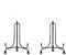 HCHLQLZ Plate Stands for Display - 4 Inch Black Iron Easel Holders - Ideal for Decorative Plates, Picture Frames, Photos and Artwork - Adjustable and Foldable - 2 Pack