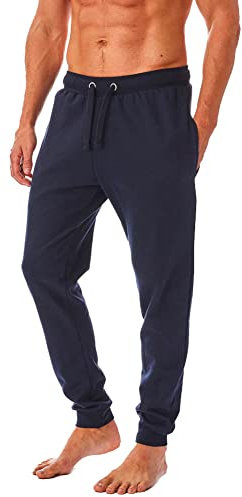 Iron Mountain IMPNT206 Pantaloni da Jogging ecologici per Uomo Realizzati con Filati riciclati, Fondo con Polsini, Marina Militare, 2XL