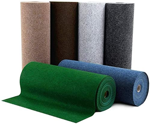 Tapis de pelouse Farbwunder - Robuste et résistant aux intempéries - Gazon synthétique pour terrasse, balcon et loisirs - Tapis d'extérieur (marron, 100 x 1200 cm)