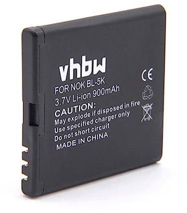 vhbw Battery Replacement for Nokia BL-5K for Mobile Phone Smartphone (900 mAh, 3.7 V, Li-Ion)