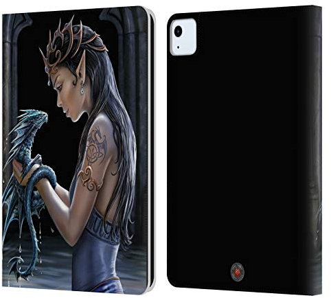 Head Case Designs Licenciado Oficialmente Anne Stokes Agua Amistad de Dragón Carcasa de Cuero Tipo Libro Compatible con Apple iPad Air 2020/2022