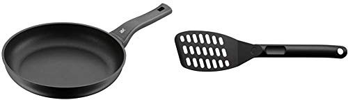 WMF PermaDur Excellent Bratpfanne Induktion 28 cm, Aluminium beschichtet & Pfannenwender Kunststoff 31 cm, Wender mit Ablage-Knick und Aussparungen, Pfannkuchenwender