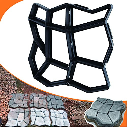 Avalution Wiederverwendbare Betonform für Gehwege, Trittsteine, Hof, Rasen, Garten, Heimwerken, Gehweg-Pflaster, unregelmäßig, 43,2 x 43,2 x 4,1 cm
