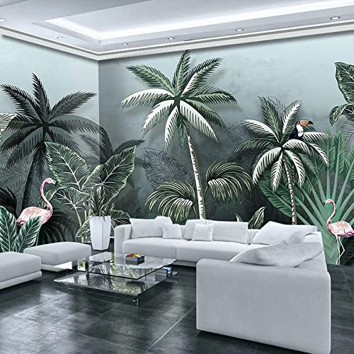 XTSWallpaper 3D Wandplakat Wandbild Tapete Wandtattoo 400X280Cm Grün Pflanzen Bäume Wandaufkleber 3D Wandbilder Decals Selbstklebend Vinyl Tapete Abnehmbare Kinder Zimmer Wandschmuck