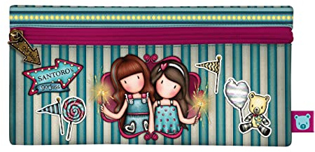 Santoro 1129GJ03 Gorjuss Fairground Schmaler Koffer Feuerwerk, 22 x 11 x 1,5 cm, blau