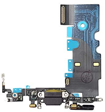 DHLK® Charging Dock connector compatible with iPhone 8 - Charging Port Flex Cable, Black (A1863, A1905, A1906)