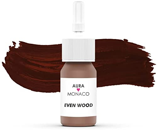 AURA Monaco | Microblading & PMU Farbe – REACH-konformes Premium PMU Pigment für Powder Brows, Microblading & alle PMU-Techniken, 3 ml Hygienefläschchen, Made in Germany (Even Wood)