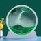 Sandbilder zum Drehen, 3D Sandbilder Dreidimensionale Dekomprimierte Sanduhr Entspannende Desktop Home Office Work Decor, 7 inche (Grün)