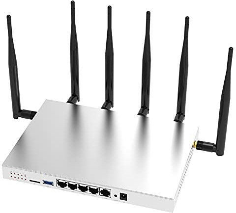 Zbtlink 5G LTE Router with Dual SIM Card Slot Unlocked, MU-MIMO Dual Band WiFi 6 Cellular Router with All Gigabit Ports and USB 3.0, 8 x 5dBi Antennas, Easy MESH (4G dual frequency gigabit)