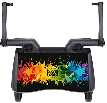 New Lascal BuggyBoard Mini Special Edition | Universalbrett, kompatibel mit über 99 % aller Kinderwagen, ideal für kleinere Kinderwagen (Regenbogenspritzer)
