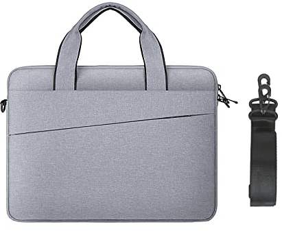 JOOEER 13 Pollici Borsa Laptop Sleeve per 13 Pollici Macbook Laptop Computer, Borsa Portatile Protettiva in Poliestere Portatile Custodia a Tracolla per Laptop con Maniglia, Grigio