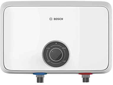Bosch Thermotechnology Tronic 4000 - Scaldabagno elettrico senza serbatoio, 6,5 kW, colore: bianco