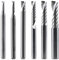 5pc 3D CNC Fräser Gravur Bit 3.175/4/6 Schaft Einzelflöte CAD CAM Spiralschaftfräser for Holzbearbeitung Metall Aluminium (Size : 5PC-SP1F-D3.1-L06)