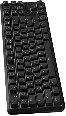 Mechanical Keyboard K870T 87 Keys RGB Llight Effect USB Wired OrBluetooth Connection 1.6m Dual Mode for Gaming Working Suitable for Office and Home Simple Stylish (Black)