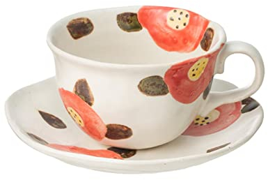 ZALTAS Elegante Porcellana Vintage Tappeti Di Cappuccino Impilabili Con Piattini - Tazze Da Tè In Porcellana Da 6,7 Once Di Osso Reale Per Bevande Al Caffè Speciali, Cappuc White pink-200ml