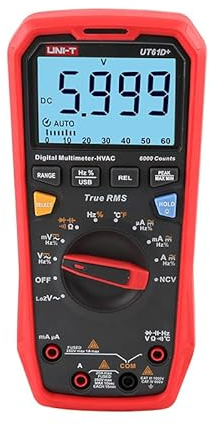 UNI-T Uni-trend Multimeter clamp meter UT61E+ UT61B+ UT61D+ Digital Multimeter 1000V True RMS C/DC Voltage Current Resistance Capacitance Tester(UT61D+)