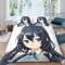 MUNOOR Anime Frau Kinderbettwäsche Jungen Mädchen 135x200 Japanischer Manga Bettbezug mit Reißverschluss 3D Weich Mikrofaser Bettwäsche-Sets Zimmer Dekor Bettbezüge mit 2 Kissenbezüge 80x80