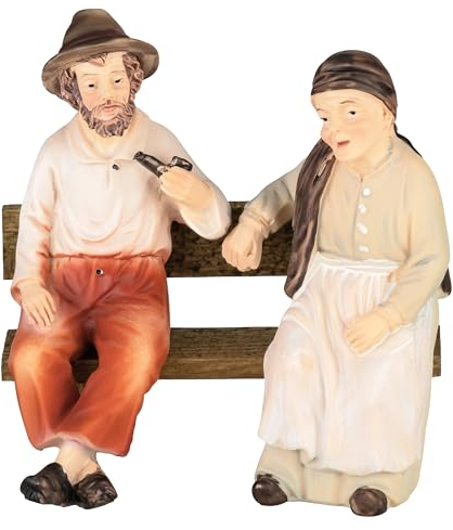MaMeMi Krippenfiguren Oma & Opa mit Bank