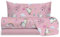 hermet Jolly, Set Lenzuola Letto Singolo Unicorno, 100% Cotone, Lenzuolo Sopra + Lenzuolo con Angoli + Federa, Completo Letto Rosa Cameretta