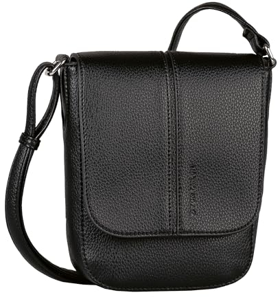 TOM TAILOR Dorine Damen Überschlagtasche Umhängetasche Mini Schwarz