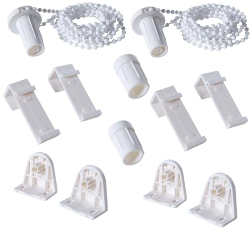 Joyek 2 Set Rollo Halterung Fenster 17mm Ohne Bohren Klemmfix Halterung Ersatzteile Rollo – Zubehör für Doppelrollo Verdunkelungsrollo Seitenzugrollo – Klemmhalter für Rollos Einfache Montage