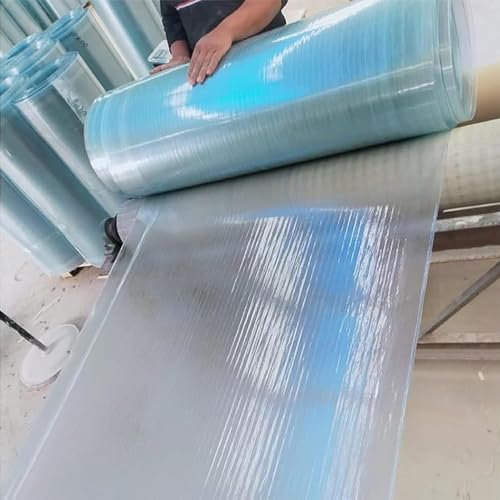 LRYELWA Dachplatten aus Polycarbonat,1mm Glasfaserplatte,Ersatz Verkleidungspaneele,für Garten,Carport,Gewächshaus,Regenfest,Leicht zu Schneiden und zu Biegen,Anpassbar (0,6m x 4m)