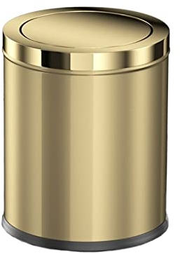 Poubelle pour Cuisine, Bureau, Maison 9L / 15L Poubelle de Luxe légère en Acier Inoxydable Peut Secouer Le Couvercle Poubelle dorée Maison Salon Chambre Cuisine Tras