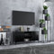 Pxznbe Mesa para TV negra de 103,5 x 35 x 50 cm, de madera contrachapada, mueble para TV con 2 estantes y 2 compartimentos, estilo industrial, soporte para TV o salón con cuatro patas de metal