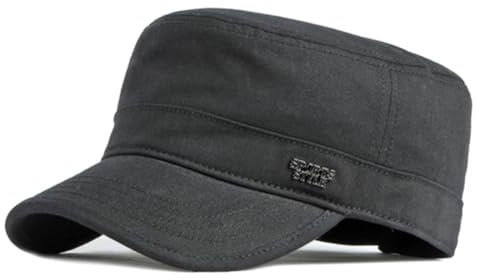 YAMEE Berretto Militare Uomo in Cotone Classico,Cappello Militare Uomo Traspiranti,Cappello Baseball Militari Army cap Donna,Cappello Visiera Piatta Unisex Moda Regolabile,Cappello Cadetto Anti-UV