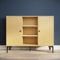 SONNI Sideboard, Küchenschrank, Aufbewahrungsschrank mit 2 Tür, 3 offene Regal, Bauernhaus-Kaffeebarschrank, Mehrzweckschrank, für Wohnzimmer, Küche, Schlafzimmer, Esszimmer, 120x35 x93 cm, Holzfarbe