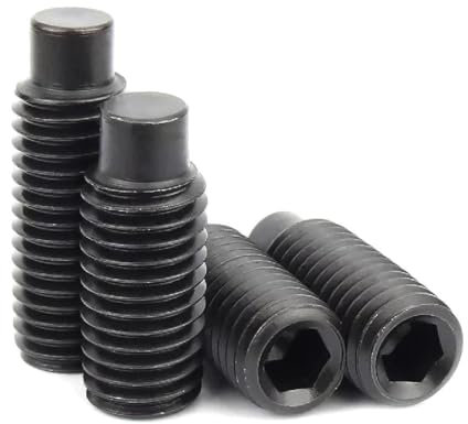 M4-M12 noir en acier allié à tête creuse hexagonale extrémité convexe vis de réglage sans tête longueur de boulon 3-50mm 2 pièces, 2 pièces, M12x35