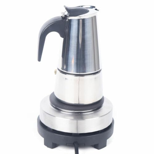 Queeucaer Elektrisch Kaffeekanne Espressokocher Kaffeebereiter Espressomaschine 4 Tassen,200ml,zur Kontrolle des Wasserdrucks, zu brühen, indem Hochdruckwasser durch