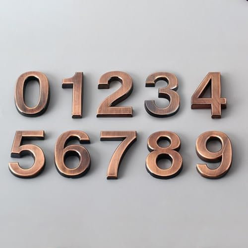 Schönes Aussehen, 3D-Hausnummernschild, selbstklebendes Türschild für den Außenbereich, Hotelzimmer (7)