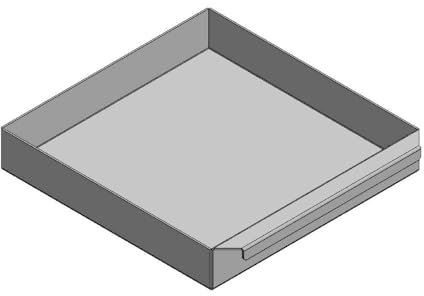 Aschekasten - Passend für Fireplace Kaminöfen inkl. Modellübersicht - Aschkasten aus verzinktem Stahlblech - feuerfest & hitzebeständig - Aschekästen Stahl [295x322x50 mm]