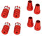 Guihydur 2X Aluminium RC Sender Stick Ends Controller Daumen Rocker M3 Gewinde für TX Futaba / / für DX6I DX7S DX8 DX9 Taranis, Rot