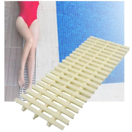 GCGC Überlaufgitter for Die Entwässerung Von Schwimmbädern, Spleißbares Abflussgitter, Bodenablaufabdeckung, Abdeckleiste for Aktivitätsgitter Aus Kunststoff(18x100CM/10pieces)