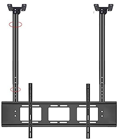 Aioneer Verstellbare Halterung Für Die Deckenmontage Von Fernsehern, Verstellbare Tv-Halterung Mit Doppelstange Und Neigung, Geeignet Für Große Led-Bildschirme Von 55 Bis 86 Zoll, Tv-Stang,