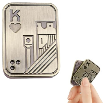 AOEVUIR Metal Poker Fidget Slider Giocattolo Agitatore Anti-Stress per Adulti Ansia Magnetica Calma lo Stress
