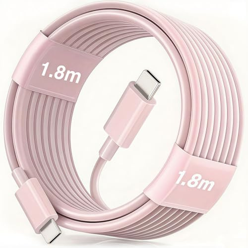 USB C Kabel Rosa Samsung Ladekabel Schnellladekabel Handy Datenkabel Type C für Samsung Galaxy S25 Ultra/S24/S23/S22/S21/S20/A14/A54/Z Fold 7/6/5/4/Z Flip 7/6/5/4,IPhone 17 Air/16 Pro Max/15 Plus/16E