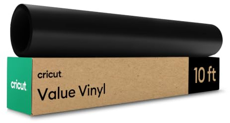 Cricut Value Removable Adhesive Vinyl, 30.5 cm x 3 m, Black, Ideal for Personalised Decals, Labels & DIY Crafts, Removes Without Residue for All Cricut Cutting Machines