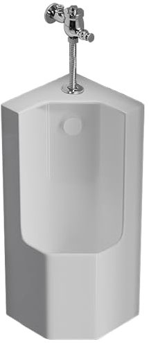 QiaoRong Urinal für Herrenbäder Ecke, Urinale mit Einstellbarem Wasserauslass und Spülventil, Wandmontiert für Einkaufszentren, Wohnungen und Hotels